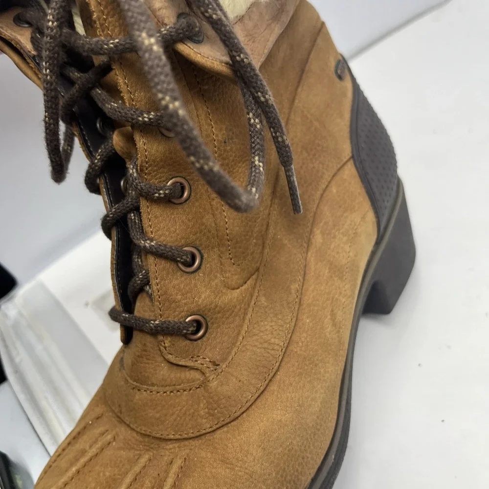 Merrell Chateau Mid Lace Polar Waterproof Boots Brown Suede Women's 11